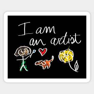 I am an artist illustration Sticker